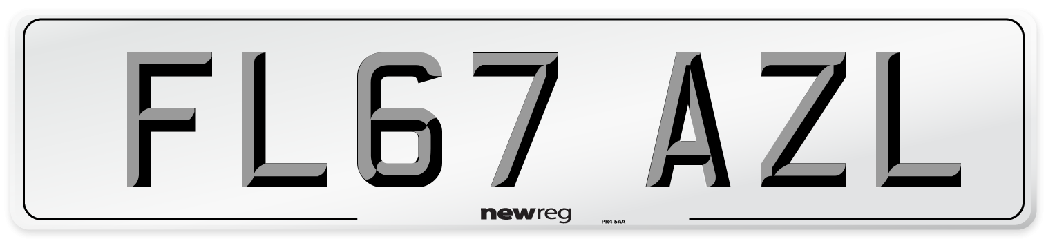 FL67 AZL Number Plate from New Reg